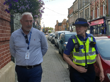 DPFCC Mike Johnson with PCSO Janine Wade